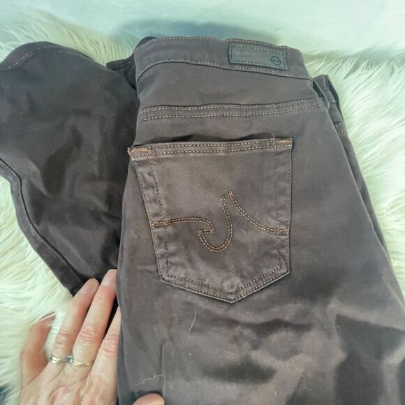 AG Adriano Goldschmied The Stilt Cigarette Leg Brown Pants Sz 29 - Picture 6 of 12